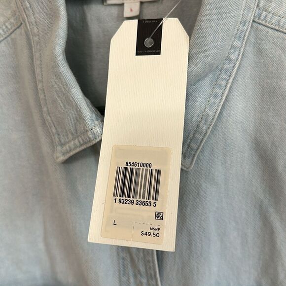 NWT Levi’s Denim Knot Front Top size Large - Picture 5 of 6